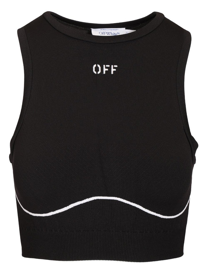 Off-White Off-Stamp Sports Bra Tops - Black | d731542a9aaee6abb18b62a28613ed4546e4f943