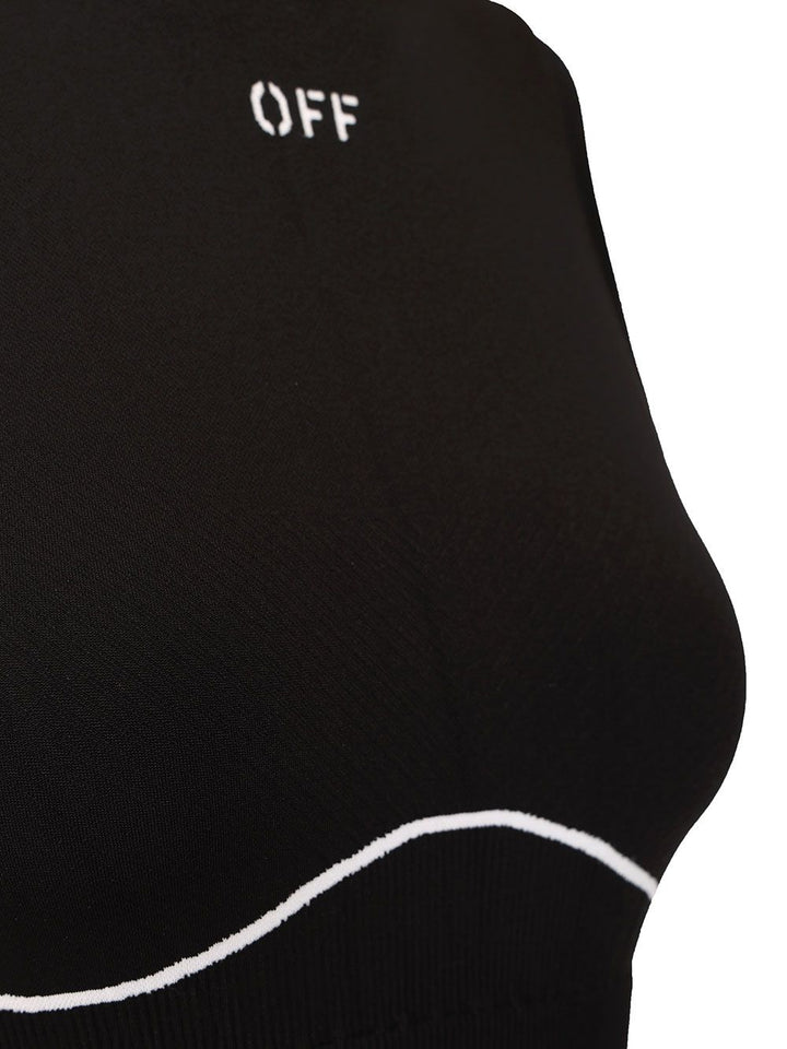 Off-White Off-Stamp Sports Bra Tops - Black | 8a3436671384af8fb9ba34e6732fe4a1612c5615