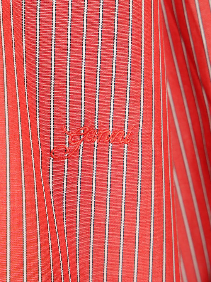 Ganni Oxford Shirt Shirts - Red | daf4c7c52f8ab0230734f5cd5b732babca263a02