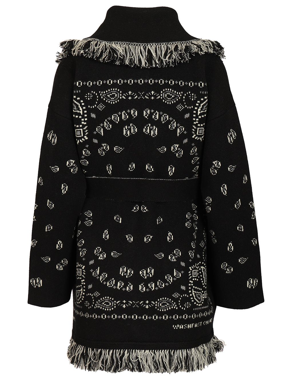 Alanui Bandana Jacquard Cardigan Knitwear - Black | a916e569ea9d612caab3cc8cb201c2d8c539250f