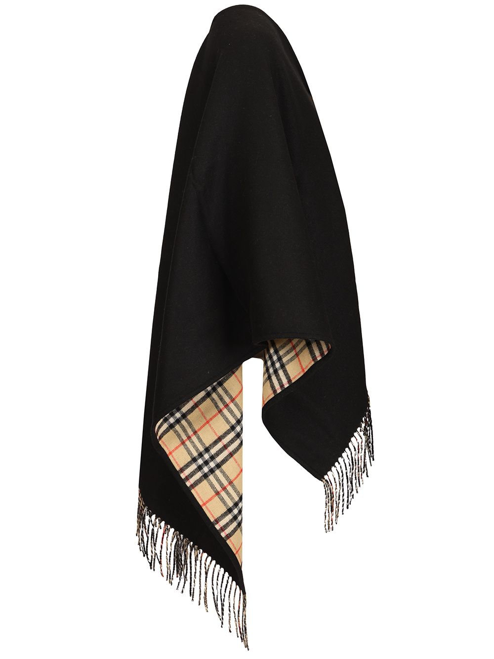Burberry Reversible Cape Jackets - Black | 3df1ad50d1a950a0f9933f1b8611bc9d7937181d