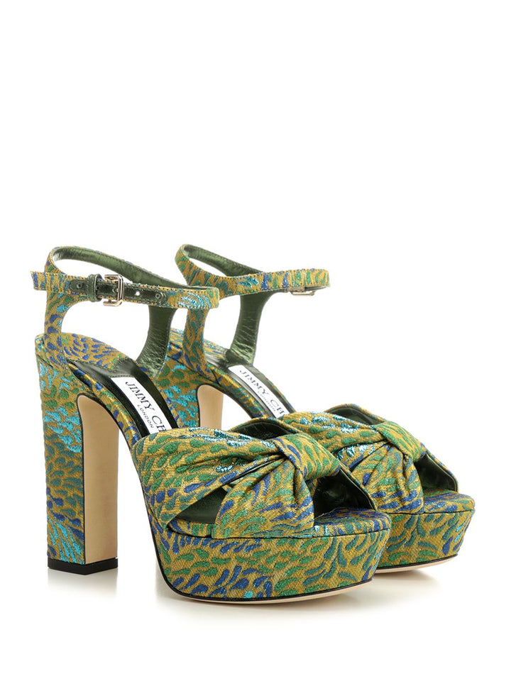Jimmy Choo Heloise 120 Sandal Sandals - Green | b47d6903c5868f4faf31d82104db8b1499be48cc