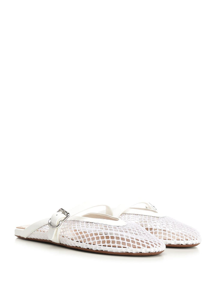 AlaÏA Flat Mesh Mule Scarpe basse - White | 1e0a6d18d428a8bca37ea4f90d98054f1c51117d
