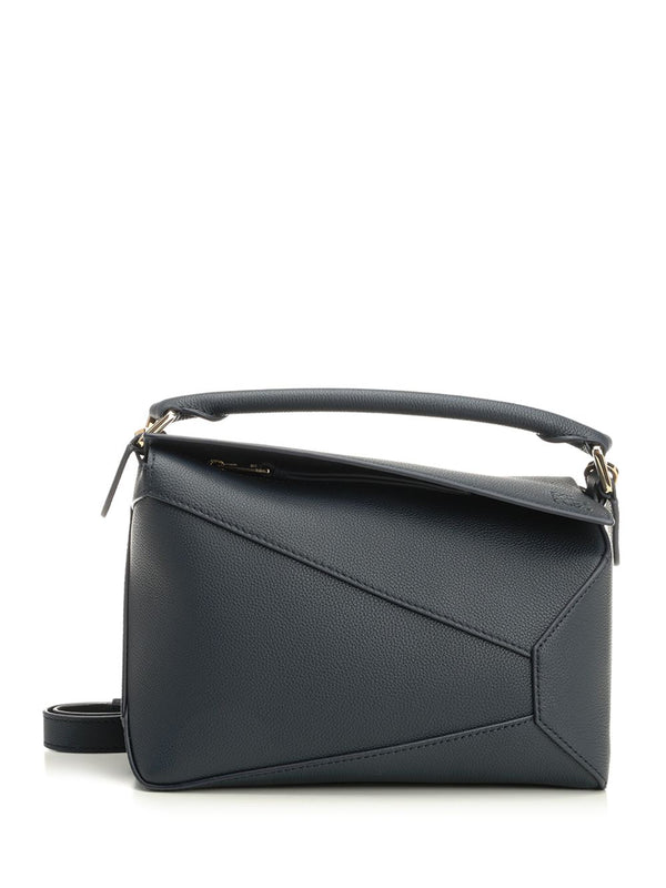 Puzzle Edge Handbags Blue
