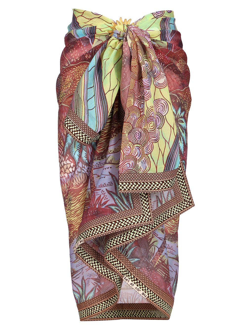 Vlisco Dialogues Rainbow Print Pareo Skirt Skirts - Multicolor | 5ed555bc23b59581a46bd1a2740e7613c7226cec