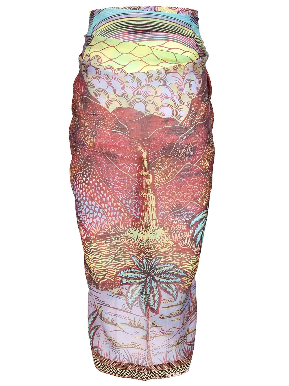 Vlisco Dialogues Rainbow Print Pareo Skirt Skirts - Multicolor | 55f6184e72055e32e8de44f1cb860d169330f56c