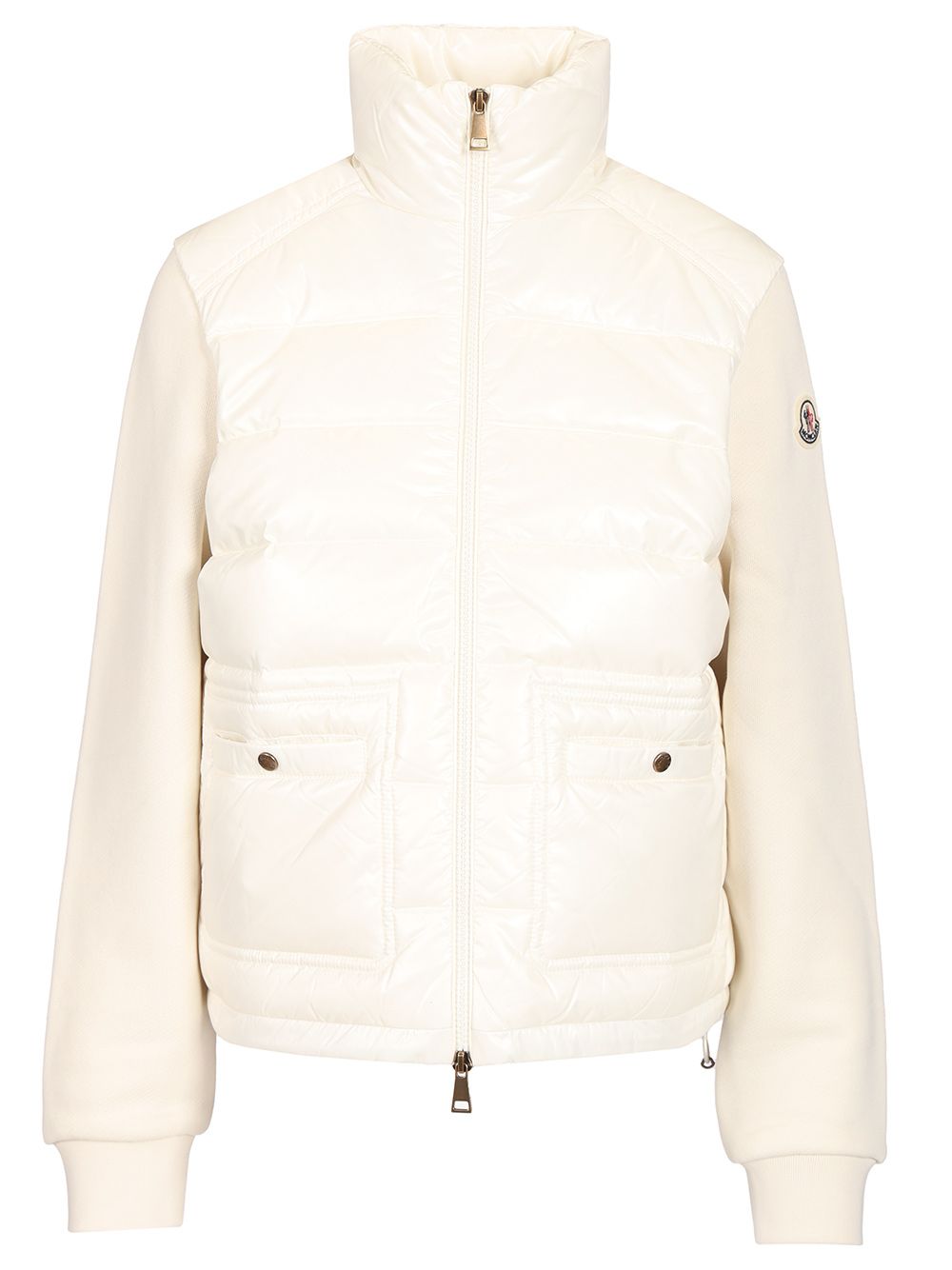 Moncler Zip Up Cardigan Knitwear - White | be491d82475d34a69944cd139e8d2378f8f2f119