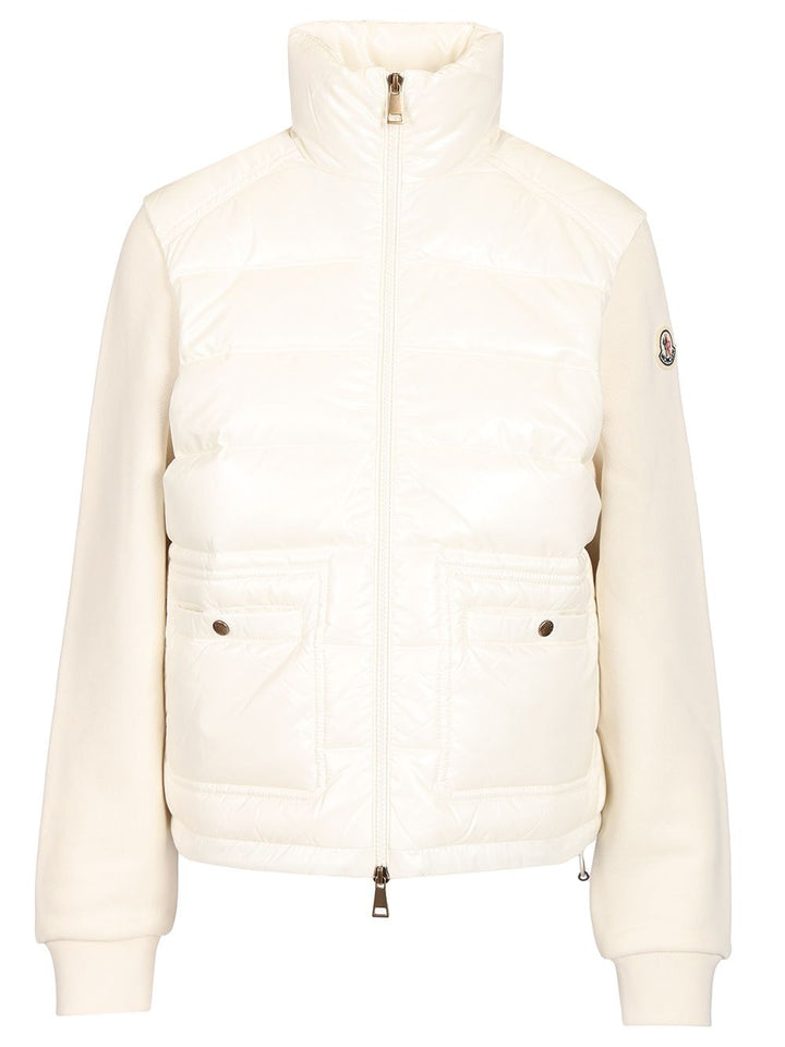 Moncler Zip-Up Sweatshirt Knitwear - White | be491d82475d34a69944cd139e8d2378f8f2f119