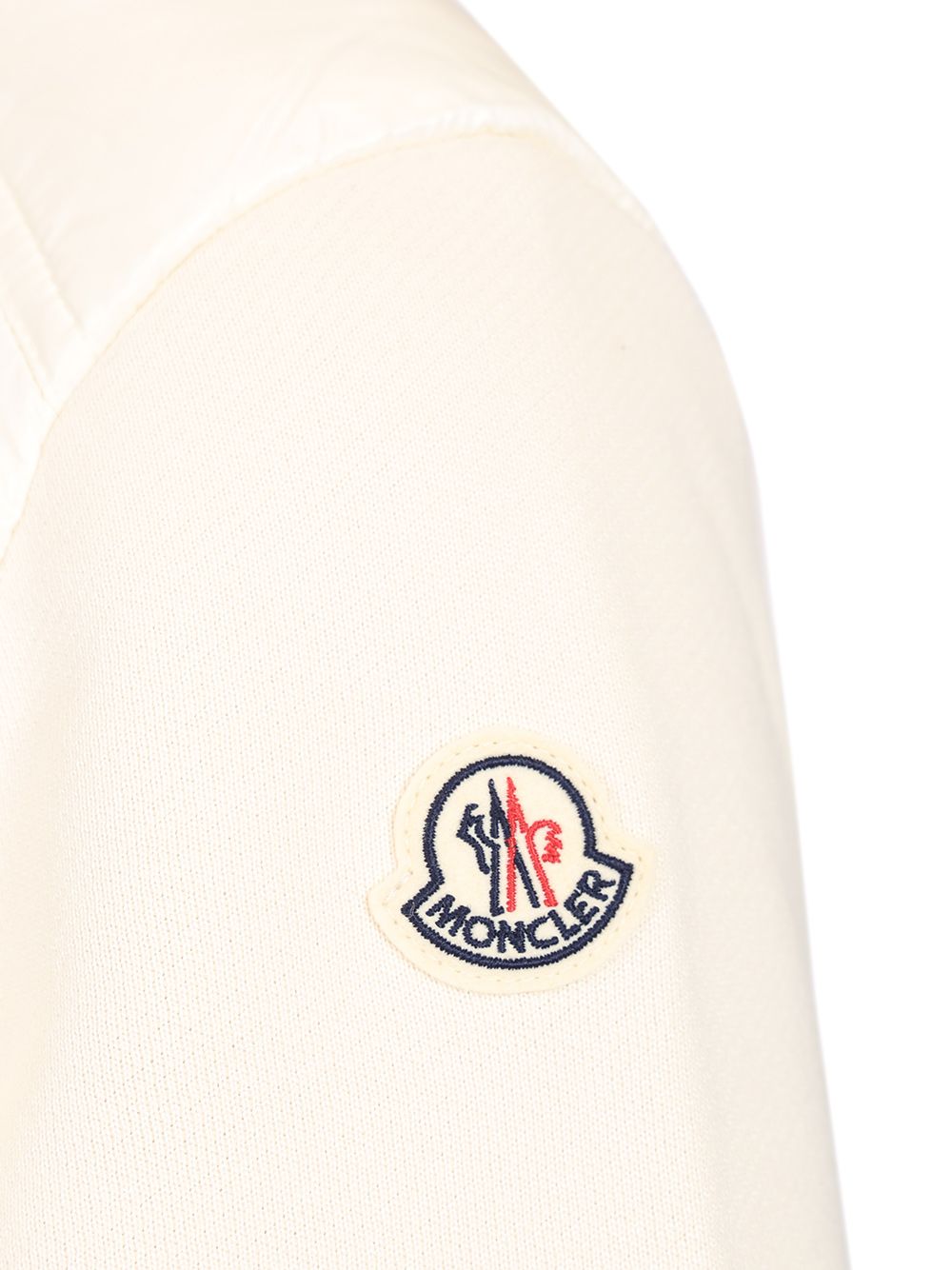 Moncler Zip Up Cardigan Knitwear - White | 94fba929a0a85531fe2acbb557ed367634defdc2