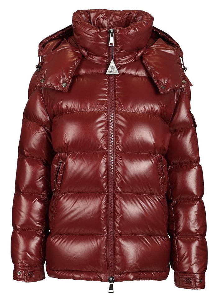 Moncler Maire Short Down Jacket With Hood Jackets - Bordeaux | 22d49c518f66b8027a924d2d3b1abb6a725b5f95
