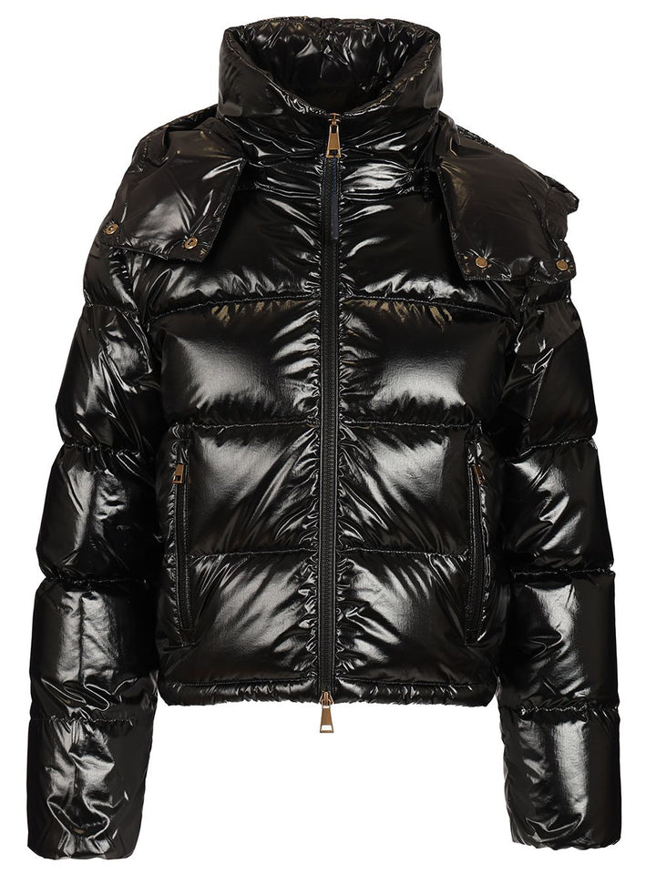 Moncler Niveole Short Nylon Down Jacket Jackets - Black | cfc011788a72ab69069f172923125b5ee4a133f8