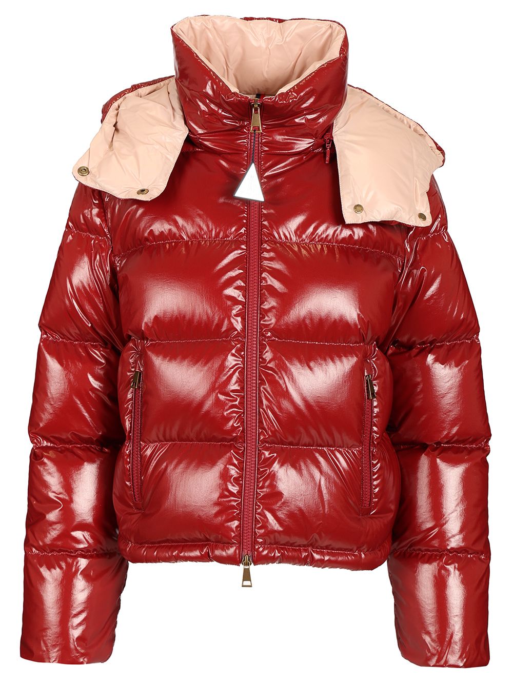 Moncler Niveole Short Nylon Down Jacket Jackets - Red | 38929b1a771f30f3fb39a451c744110a73981dbf