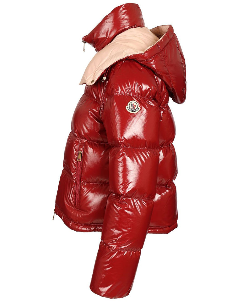 Moncler Niveole Short Nylon Down Jacket Jackets - Red | f05d04f40c8b361846cac9d7efa00765195b501b