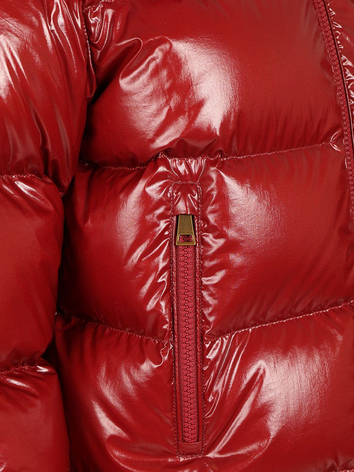 Moncler Niveole Short Nylon Down Jacket Jackets - Red | 465da9759d889f76b3b3ab47359126b77f4c6723