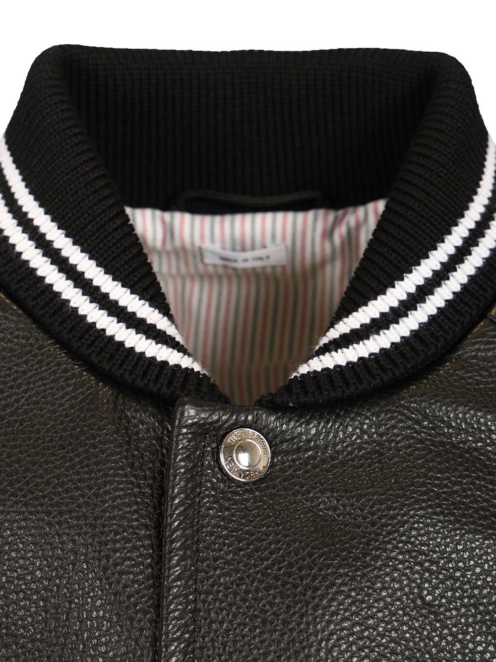 Thom Browne Raglan Sleeve Blouson Jacket (24) In Deerskin Printed Calf Leather Jackets - Black | cc9daaca3e9539b18ce424bc4b7c99d581f79df9