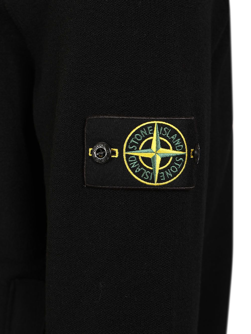 Stone Island Plush Stitch Stretch Rws Wool Sweatshirts - Black | d8e8970641be0853e74473fc5f1f9a14c24288d9