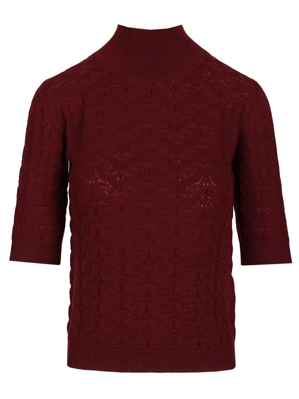 Etro Mock Neck Sweater Knitwear - Bordeaux | ad75a5ddb2f6d5580a55bb136d2a21c451e56252