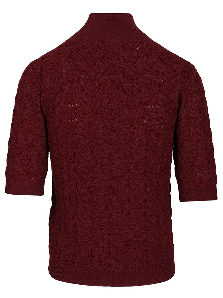 Etro Mock Neck Sweater Knitwear - Bordeaux | fb4fe8098afdd0b915435805ce6b6d66336f5367