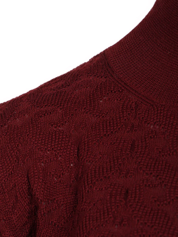 Etro Mock Neck Sweater Knitwear - Bordeaux | c712fd8eb3f595f6b4e3be777aa8ec8801837d2c