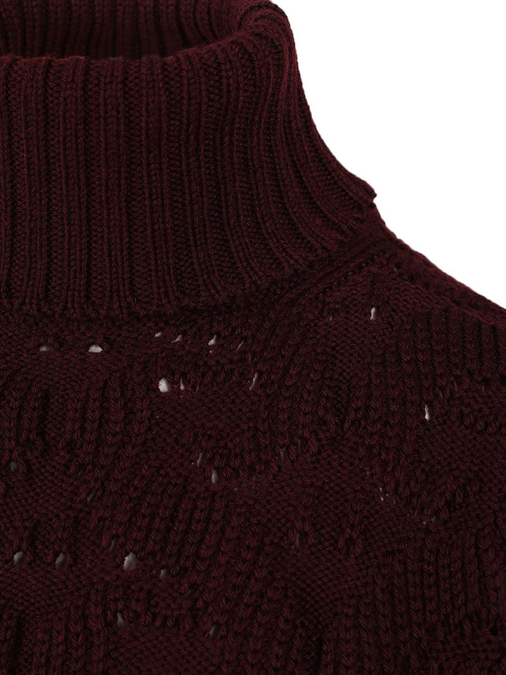 Etro Turtleneck Sweater Knitwear - Bordeaux | d89a43953529c0661d3ec09a343f5fd027185f9e