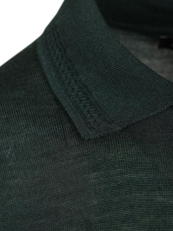 Etro Wool And Silk Polo Shirt Knitwear - Green | a16f07f7c1eccfb9221dc77d47eeb9fc752037da