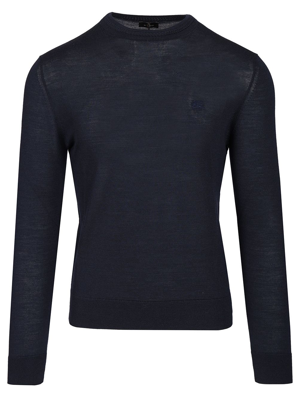 Etro Fuji Knitted Crewneck Wool Silk Knitwear - Blue | 42489391673692bb076eb69dd1a92ec4a9ec1e30