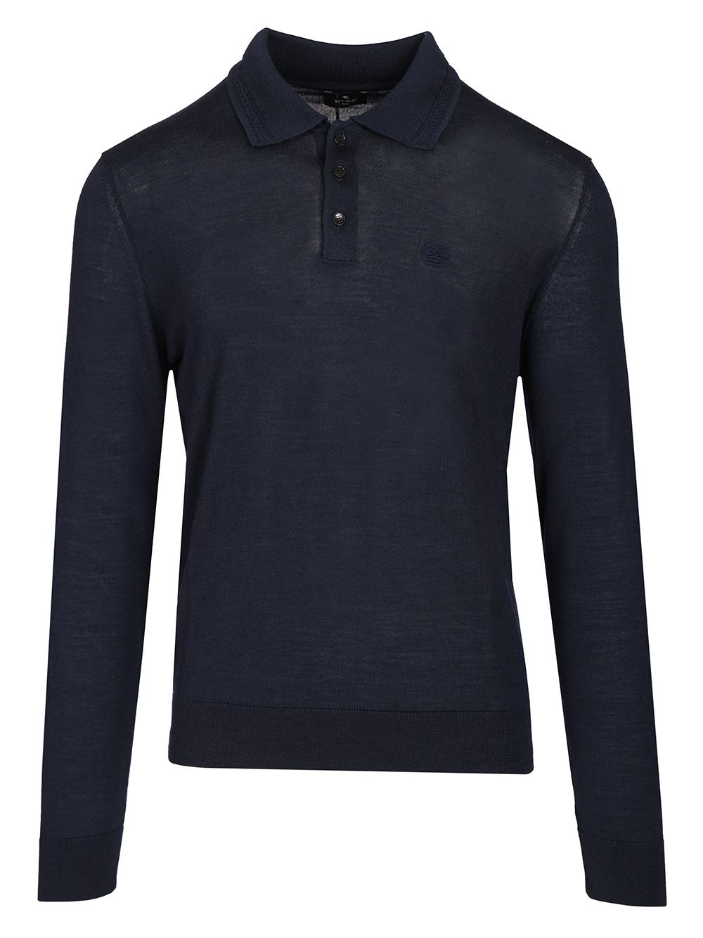 Etro Wool And Silk Polo Shirt Knitwear - Blue | 2ef5330e9cbfe90fe20d0e269a1f6ffe56d717c0