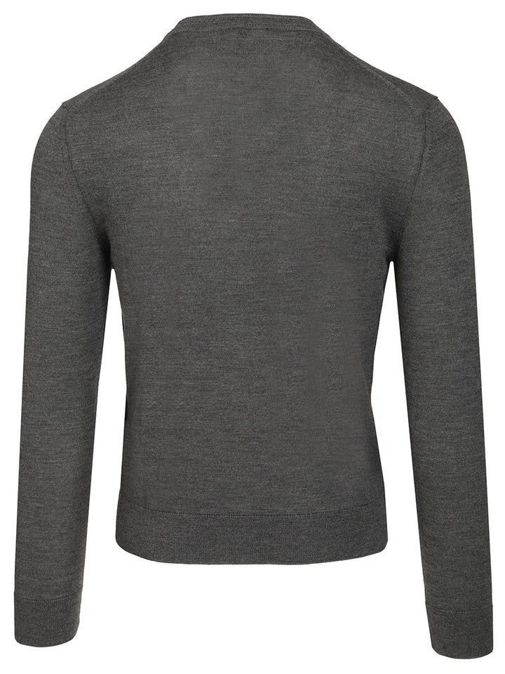 Etro Fuji Knitted Crewneck Wool Silk Knitwear - Grey | ffcf8b606bc27fa3ca5bfef895d014750c0abd5c