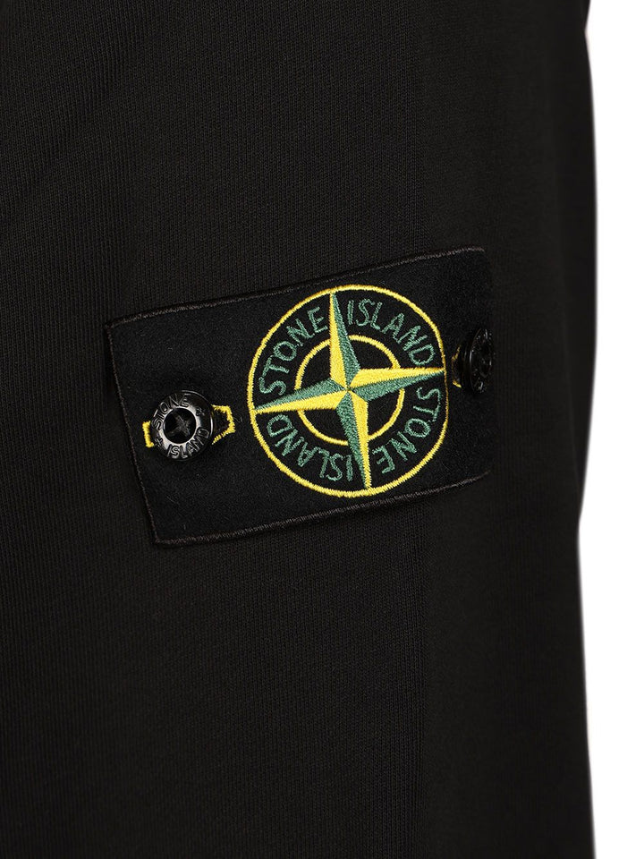 Stone Island Organic Cotton Fleece, Garment Dyed Sweatshirts - Black | 6b65aeae8d06891eff26b333775804b1c4210f7e