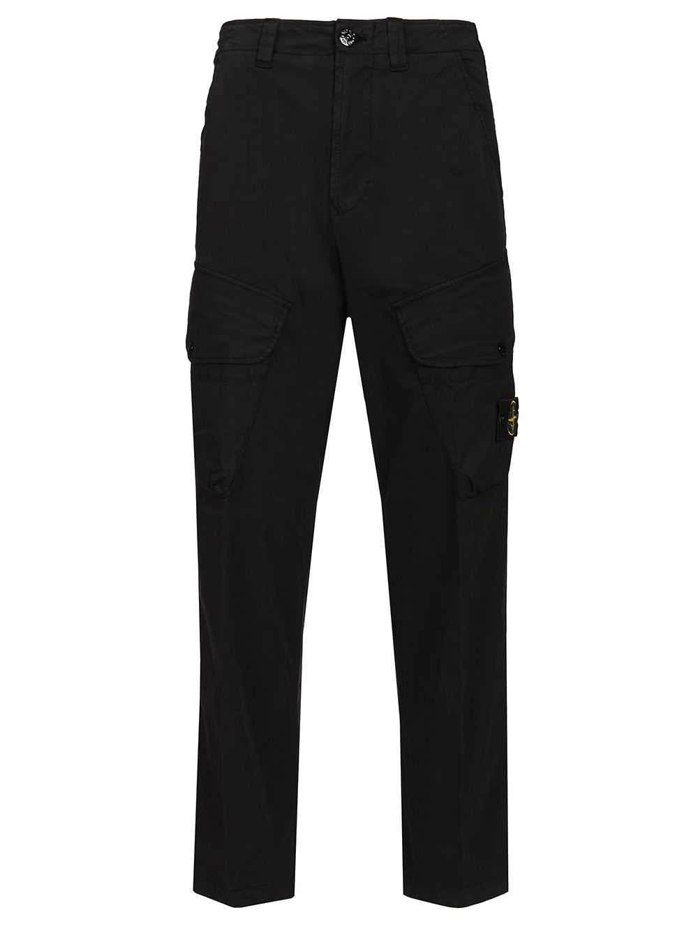 Stone Island Stretch Organic Cotton Twill, Garment Dyed Trousers - Black | cd447687a95f5473acdf3c7e7ff27d1d793b25dd