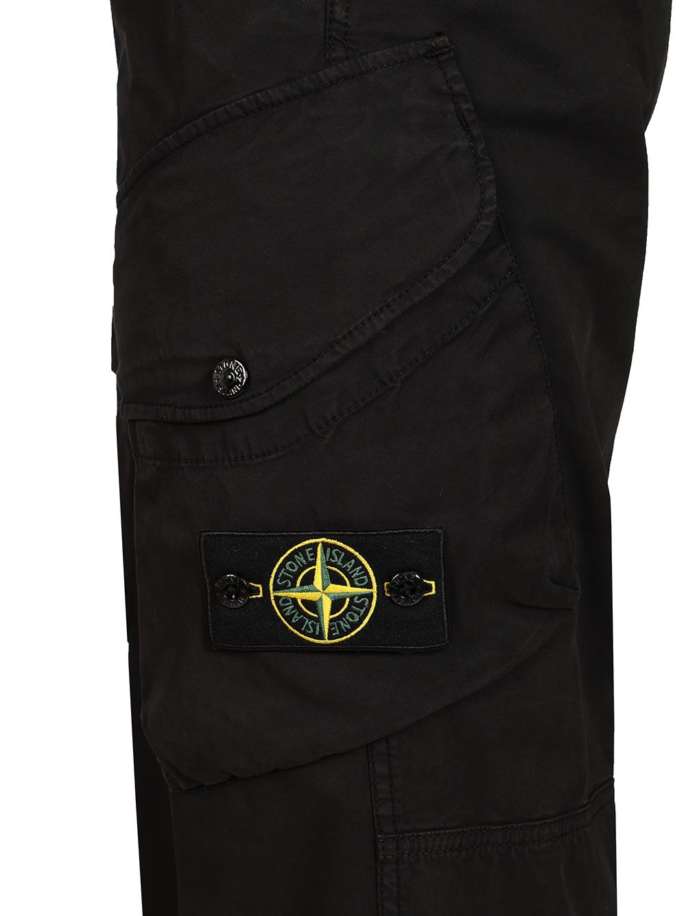 Stone Island Stretch Organic Cotton Twill, Garment Dyed Trousers - Black | 15b3bf228fd33d8758d7c27b8bdd4de152d5c2e7