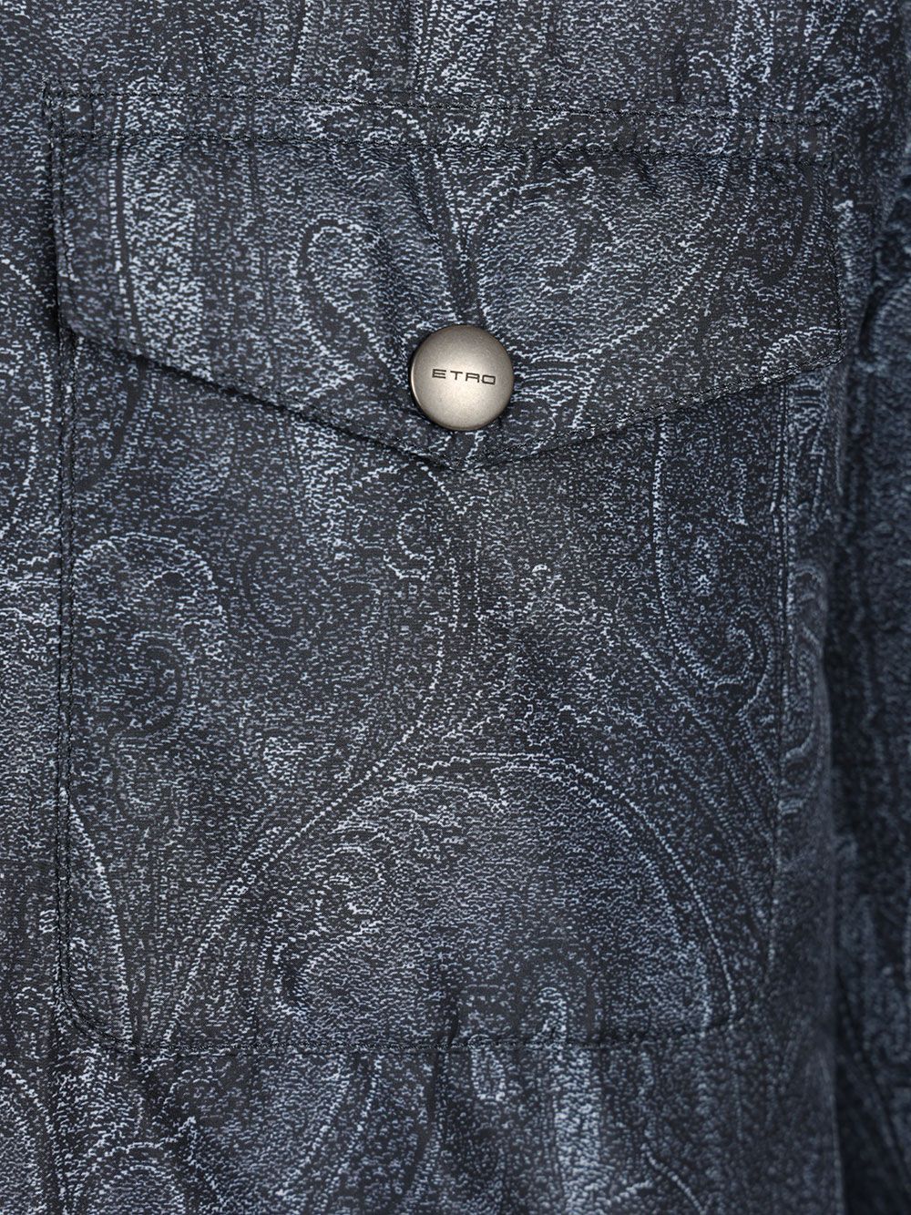 Etro Padded Paisely Overshirt Jackets - Blue | c474f42f29feff9decc0fea19fbfec082fda11ca
