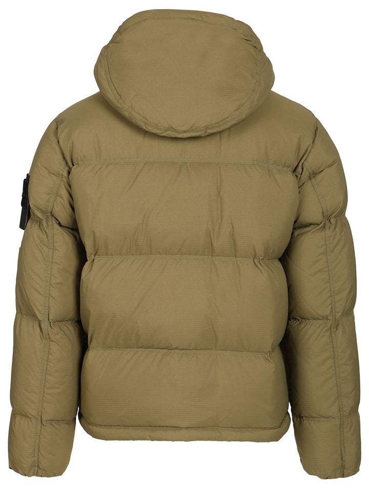 Stone Island Down Jacket In 6.6 Ripstop Nylon Cordura® Coats - Green | 8883f6d954bc722558947c050c1788d32f8f4bfd