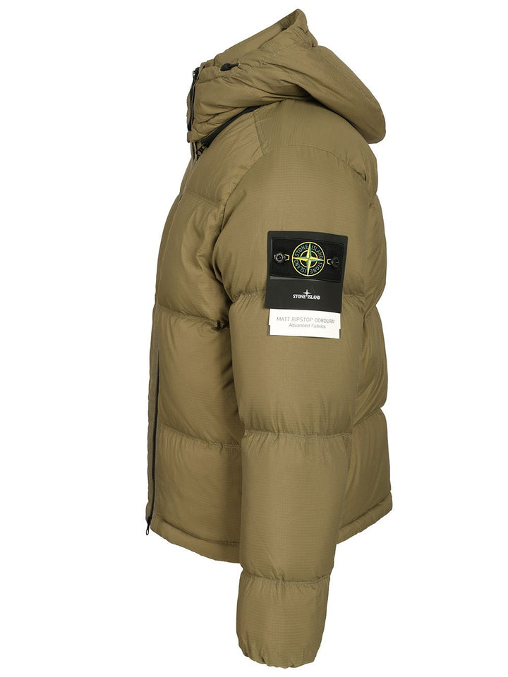 Stone Island Down Jacket In 6.6 Ripstop Nylon Cordura® Coats - Green | 08dd7b0a8ce425b9fd84305df63ba239abfc71bf
