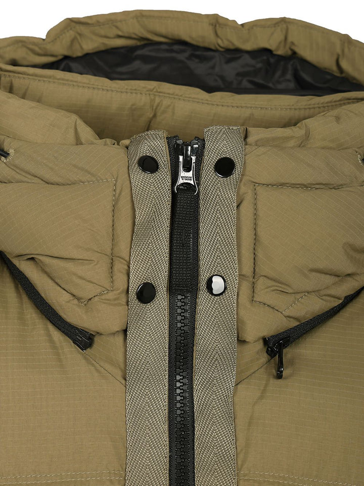 Stone Island Down Jacket In 6.6 Ripstop Nylon Cordura® Coats - Green | 37521bdf8a2454c5d8987714d175d440798fa14c