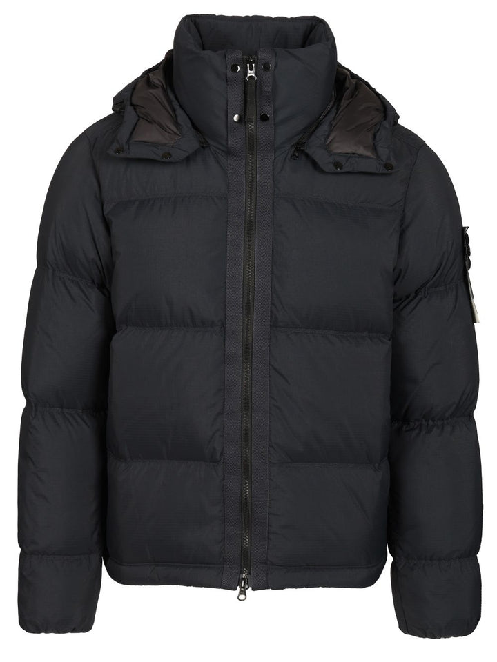 Stone Island Down Jacket In 6.6 Ripstop Nylon Cordura® Coats - Blue | ed5184dadbdba1be220fa823c81ac997925bc822