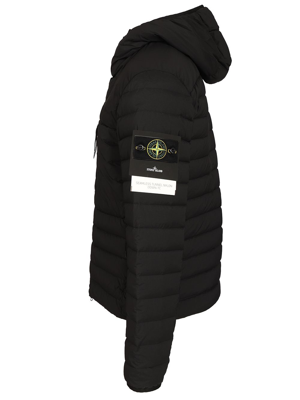 Stone Island Hooded Down Jacket In Stretch Fabric Coats - Black | 42c695473e515b931dcc643556e11fc6c4524af6