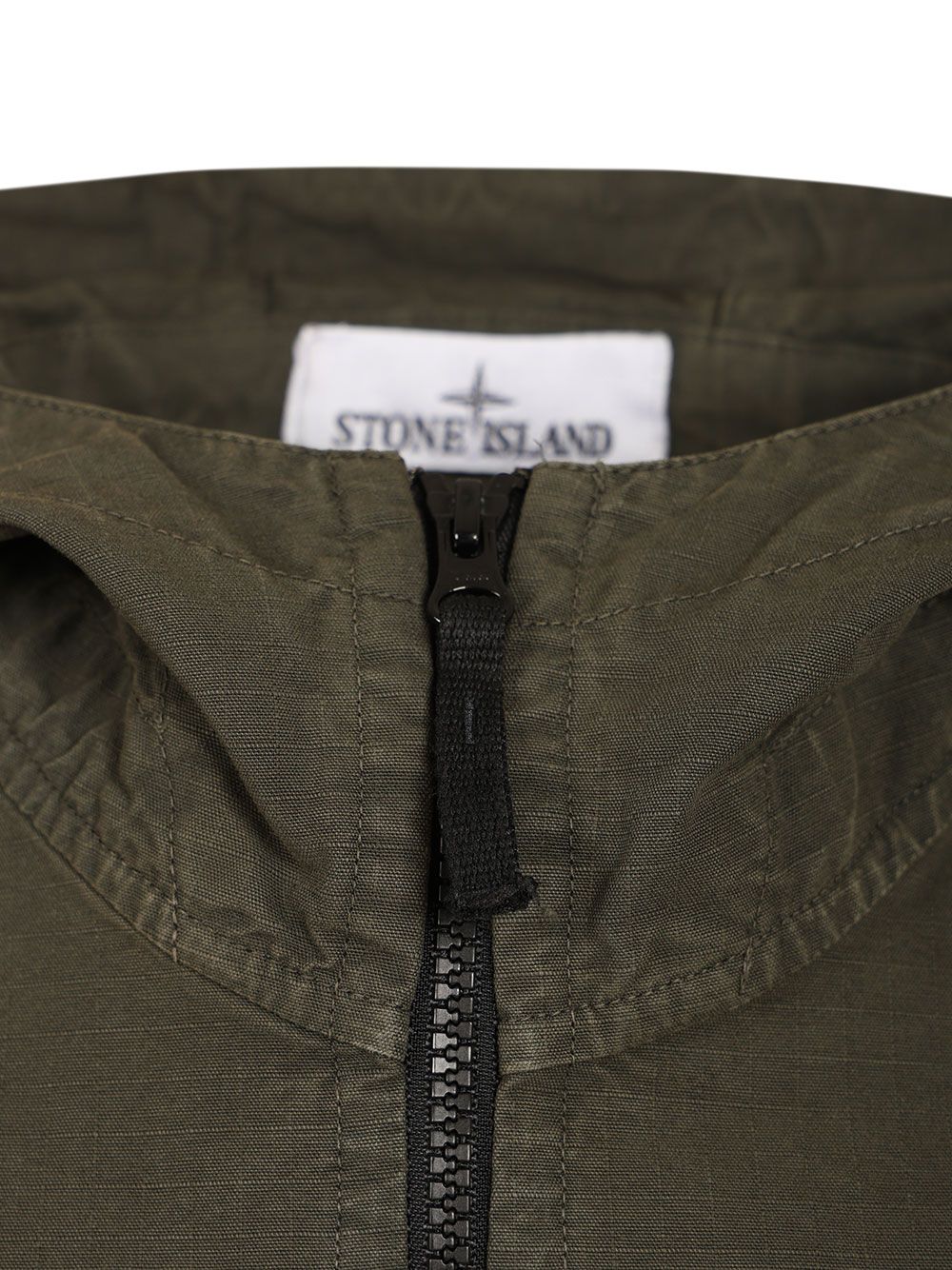 Stone Island Organic Cotton Ripstop Hooded Overshirt Sweatshirts - Grey | b789a5955bc199b861f97f12224c39fb42779124