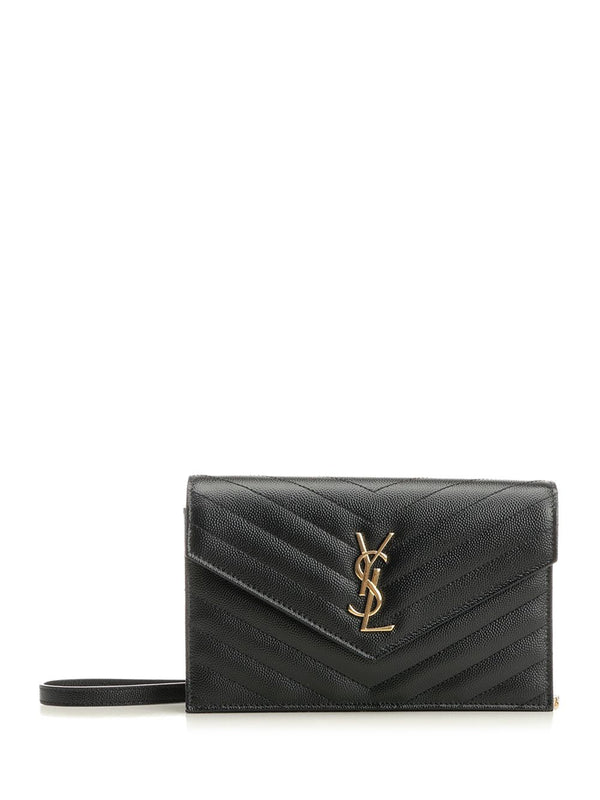 Chain Wallet Small Leather Goods Black