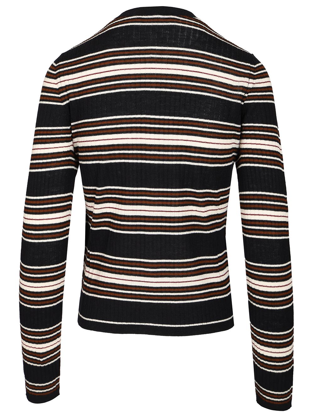Max Mara Studio Piombo Crewneck Striped Cardigan Knitwear - Multicolor | 39cf989b321c2767f6297d8264d612319b086015