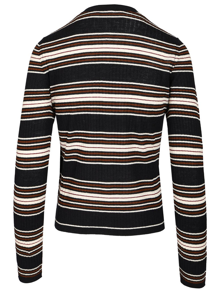 Max Mara Studio Crew Neck Cardigan Knitwear - Multicolor | 39cf989b321c2767f6297d8264d612319b086015