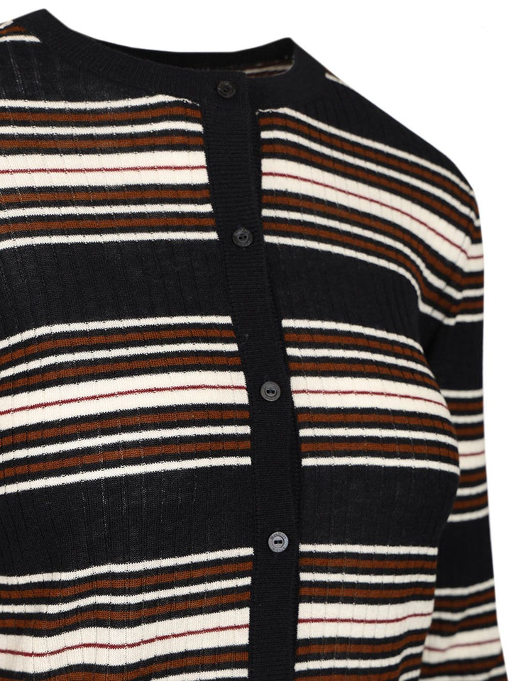 Max Mara Studio Crew Neck Cardigan Knitwear - Multicolor | 2ba9050c851295cdce11dbd8dfe3d070fcab4e01