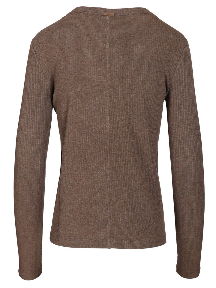 Max Mara Salmone Ribbed Knit Lyocell Seta Knitwear - Beige | 19d271b12dae4d60a0854320772502b8db8af6b6
