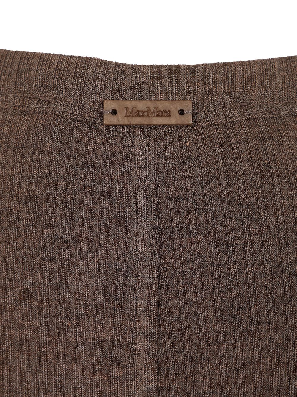 Max Mara Salmone Ribbed Knit Lyocell Seta Knitwear - Beige | e38bc454b49b1d00f34aa7cc3ba282104ad8b309
