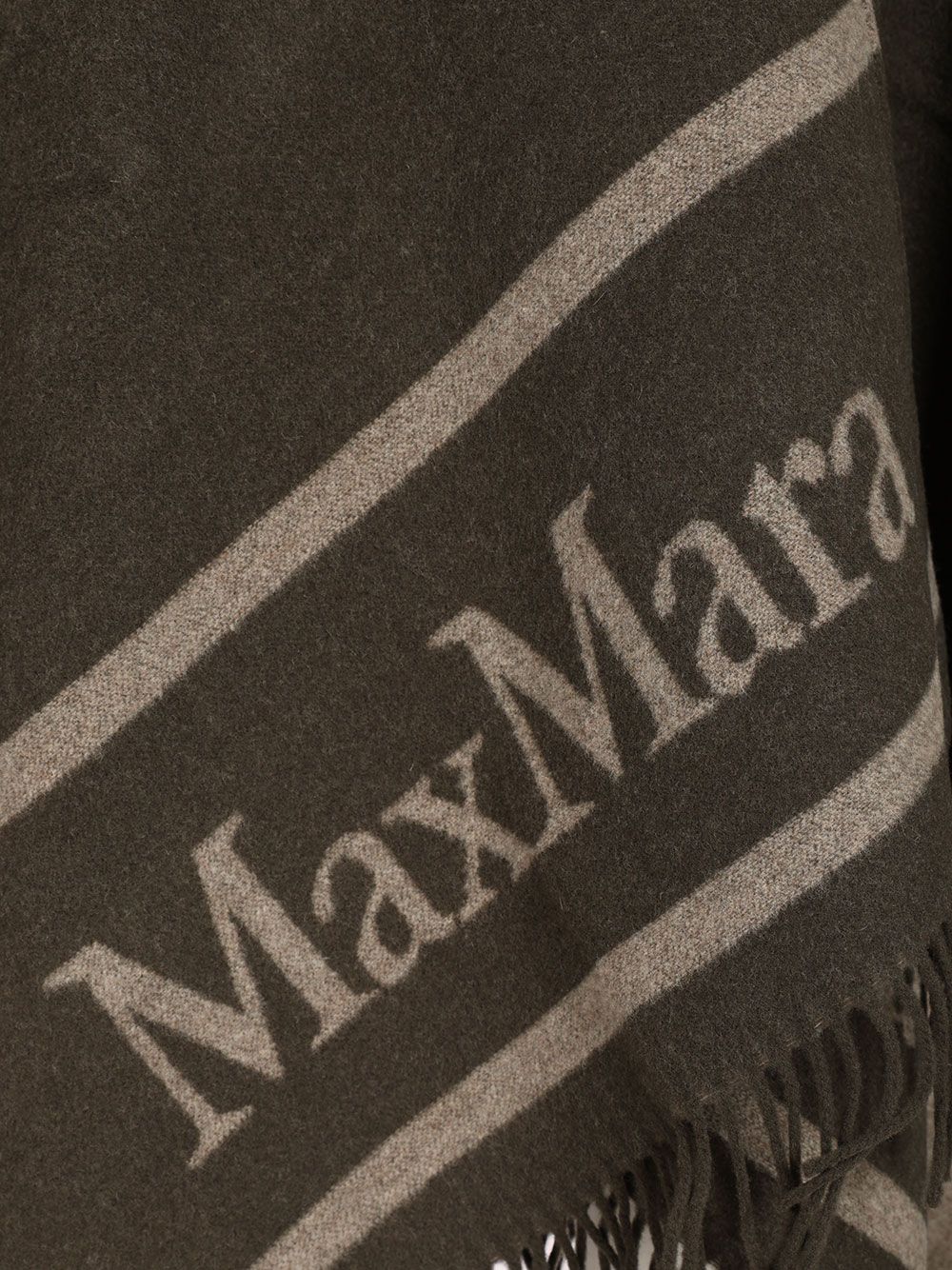 Max Mara Hilde Wool Jaquard Cape Max Mara Logo Jackets - Green | ecfab3d233ed9afcbcbc7ad29c7332b61600cb8f