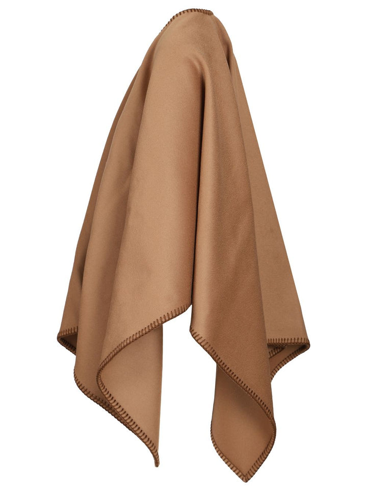 Max Mara Colomba Wool Cape Stitiching Jackets - Beige | 93aefb39522281023fe7556c0970e31d974d8c44