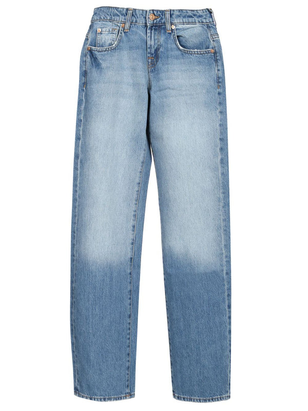 Low-Straight Jeans Blue