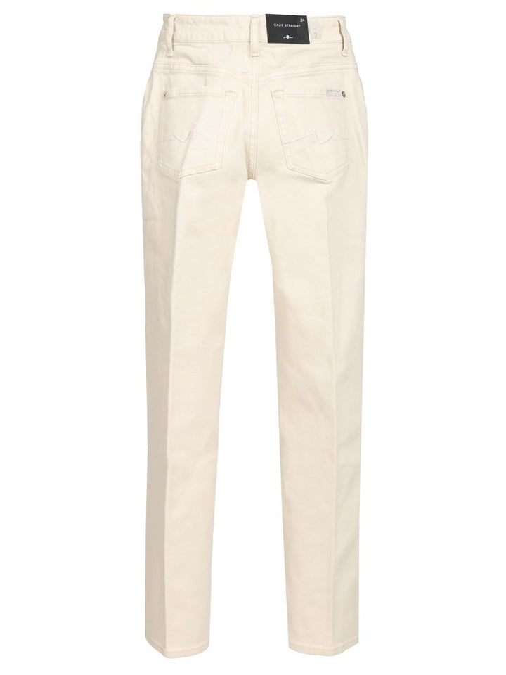 7 For All Mankind Calie Straight Jeans - White | 0e9257b15b1553fdb68f5d38631358137af715b1