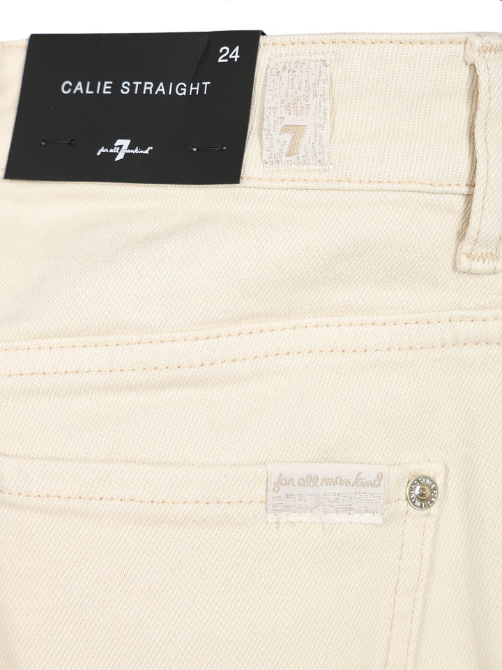7 For All Mankind Calie Straight Jeans - White | fc1d4b7a85f8632ff1dd7dd90fdb0449eee7a088