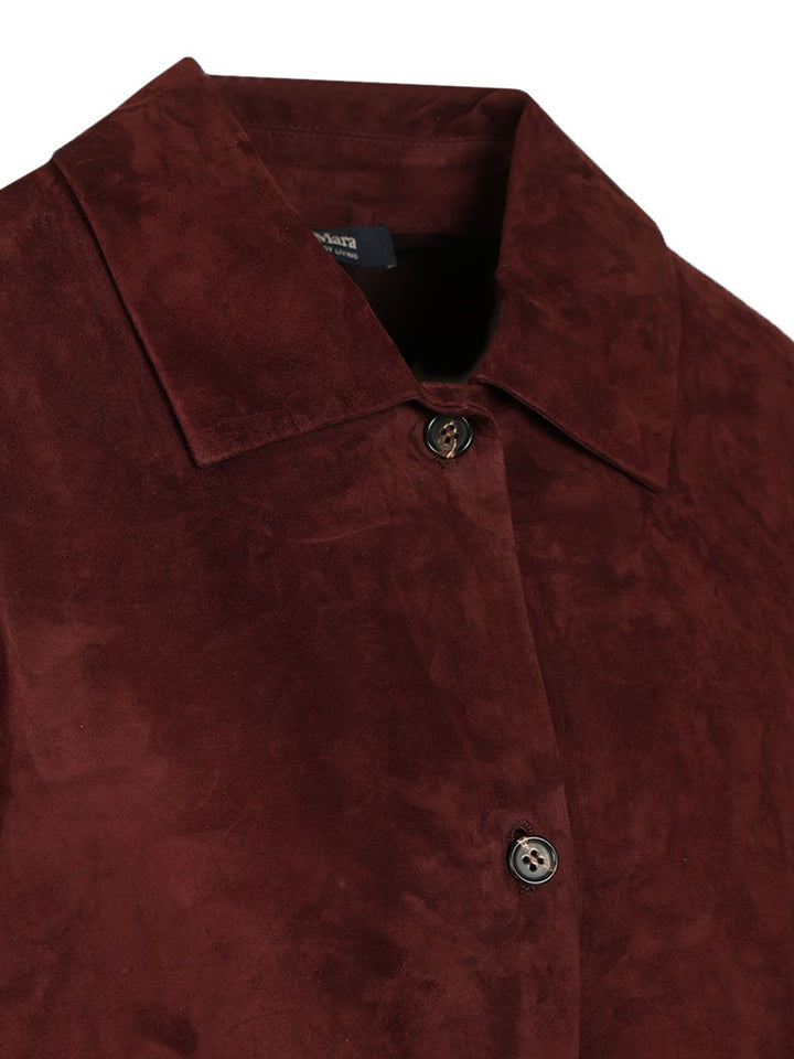 'S Max Mara Single-Breasted Jacket Shirts - Bordeaux | 67ca563c52255681f241bd268bba799c9b5c6371
